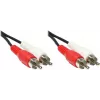 GoodConnections stereo RCA audio kábel, 2x RCA konektor samec na 2x RCA konektor samec, 1,5 m, čierny 5901-D