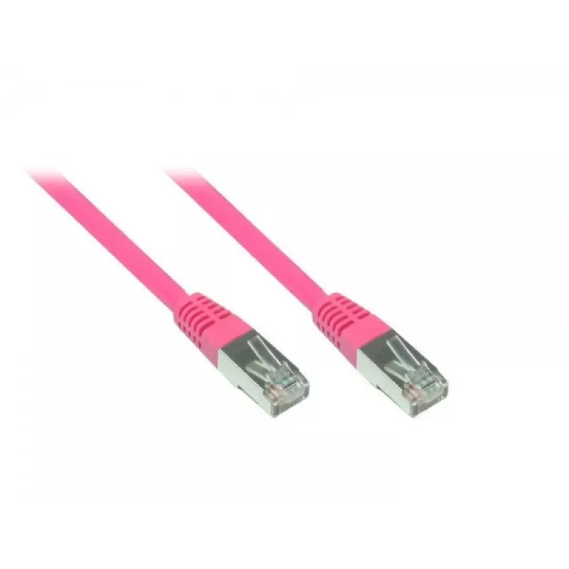 GoodConnections RNS patch kábel s ochranou západky, Cat. 5e, SF/UTP, PVC, 100 MHz, magenta, 7,5 m (855M-075)