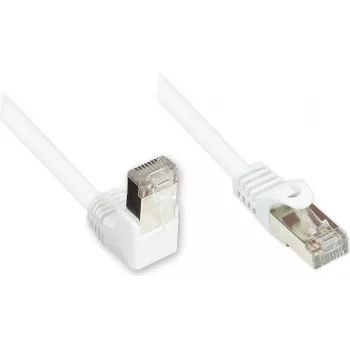 GoodConnections Cat. 5e F/UTP patch kábel, 3m, biely, zahnutý na rovný RJ45 805W-030EWI