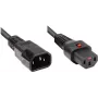 Good Connections Alcasa 1600-IEC10 napájací kábel C14 na C13, vidlica/zásuvka, rovný, 1 m, čierny