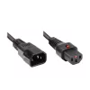 Good Connections Alcasa 1600-IEC10 napájací kábel C14 na C13, vidlica/zásuvka, rovný, 1 m, čierny