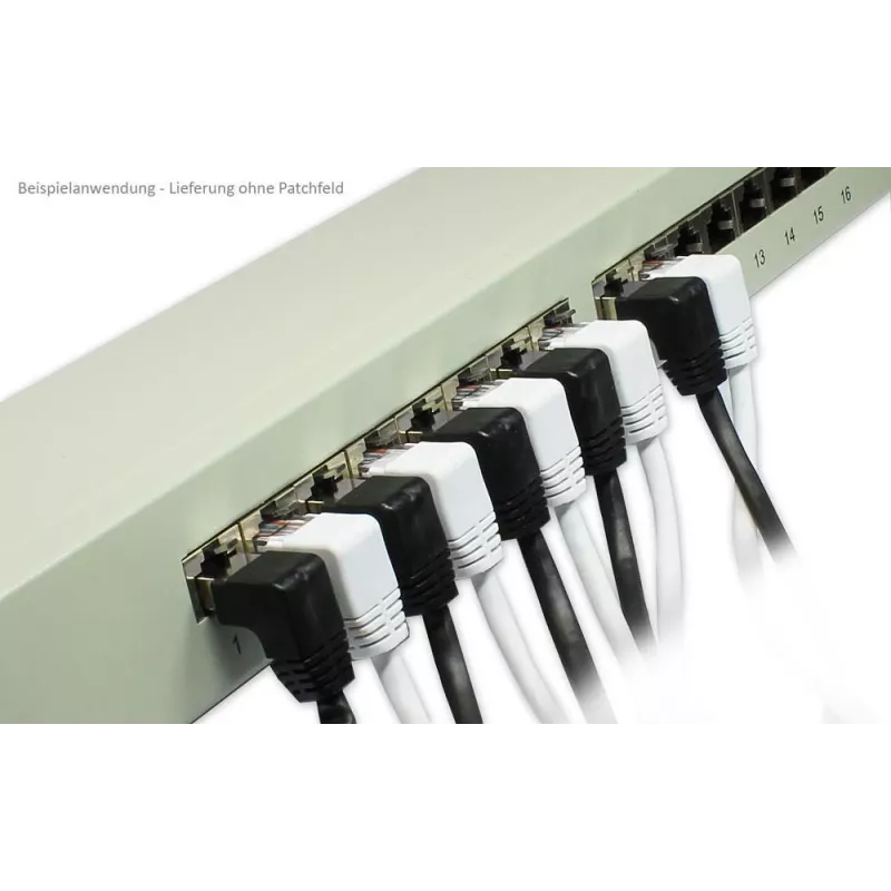 GoodConnections Cat. 5e F/UTP patch kábel, biely, 90° zahnutý nadol RJ45, 1m 805W-010WI