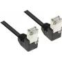 Good Connections Cat 5e F/UTP patch kábel, 3m, čierny, 90° zahnuté RJ45 konektory 805S-030WI