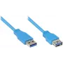 GoodConnections USB 3.0 predlžovací kábel A konektor samec na A konektor samica, modrý, 1 m (2711-B01)