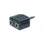 GoodConnections AD-352BU audio Y adaptérový kábel 3,5 mm stereo konektor samec na 2x 3,5 mm stereo konektor samica 20 cm čierny