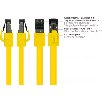 GoodConnections Alcasa 8080-030Y Cat8.1 S/FTP sieťový kábel, 3 m, žltý