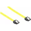 GoodConnections SATA III 6 Gb/s kábel s kovovou svorkou, 0,30 m, žltý 5047-A03Y