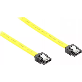 GoodConnections SATA III 6 Gb/s kábel s kovovou svorkou, 0,30 m, žltý 5047-A03Y