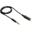 GoodConnections 3,5 mm 4-pólový TRRS predlžovací kábel, konektor samec na konektor samica, 2 m, čierny AS-35V4B2