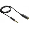 GoodConnections 3,5 mm TRRS audio predlžovací kábel, konektor samec na konektor samica, 5 m, čierny AS-35V4B5