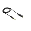 GoodConnections 3,5 mm TRRS audio predlžovací kábel, konektor samec na konektor samica, 5 m, čierny AS-35V4B5