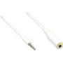 GoodConnections 3,5 mm 4-pólový TRRS audio predlžovací kábel, konektor samec na konektor samica, biela, 5 m AS-35V4W5