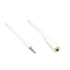 GoodConnections 3,5 mm 4-pólový TRRS audio predlžovací kábel, konektor samec na konektor samica, biela, 5 m AS-35V4W5