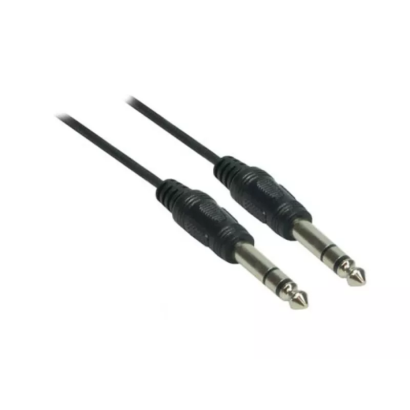Good Connections 6,3 mm jack na 6,3 mm jack audio kábel, 1,5 m, poniklovaný, čierny 1963-015