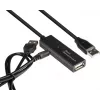 Good Connections aktívny USB 2.0 predlžovací kábel, Type-A konektor samec na Type-A konektor samica, meď, čierna, 15 m (GC-M0133)