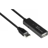 Good Connections aktívny USB 2.0 predlžovací kábel, Type-A konektor samec na Type-A konektor samica, meď, čierna, 15 m (GC-M0133)