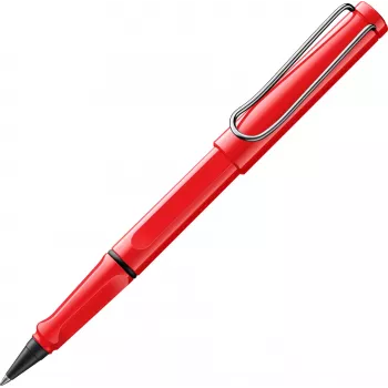 LAMY Safari roller pero červené vysoký lesk s kovovým klipom a ergonomickým gripom, vrátane T 10 atramentovej kazety 1240183