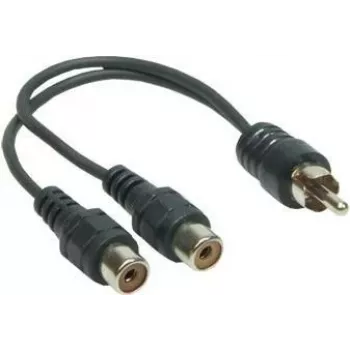 Good Connections 5901-KA audio adaptérový kábel, 1x RCA konektor samec na 2x RCA konektor samica, 0,2 m, čierny