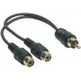Good Connections 5901-KA audio adaptérový kábel, 1x RCA konektor samec na 2x RCA konektor samica, 0,2 m, čierny