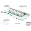GoodConnections GC-N0113 Desktop Cat.6 8-port STP patch panel, 0,5U, bez nástrojov, čistá biela RAL9010