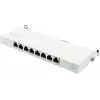GoodConnections GC-N0113 Desktop Cat.6 8-port STP patch panel, 0,5U, bez nástrojov, čistá biela RAL9010
