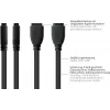 Good Connections HDMI inštalačný kábel, HDMI Typ A konektor samica na panel-mount konektor samica, 0,3 m, čierny HDMI-AD23