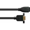 Good Connections HDMI inštalačný kábel, HDMI Typ A konektor samica na panel-mount konektor samica, 0,3 m, čierny HDMI-AD23