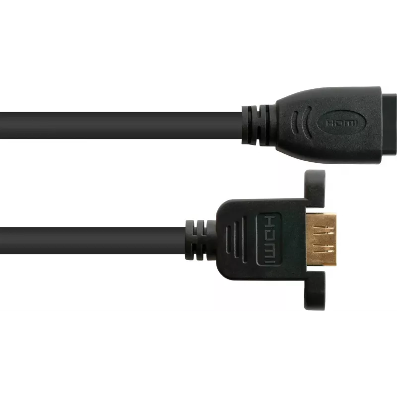 Good Connections HDMI inštalačný kábel, HDMI Typ A konektor samica na panel-mount konektor samica, 0,3 m, čierny HDMI-AD23