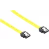 GoodConnections SATA 6 Gb/s kábel s kovovou sponou, 0,50 m, žltý 5047-A05Y