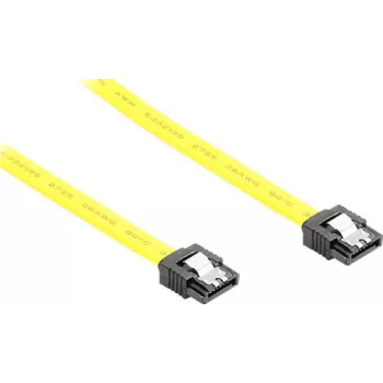 GoodConnections SATA 6 Gb/s kábel s kovovou sponou, 0,50 m, žltý 5047-A05Y