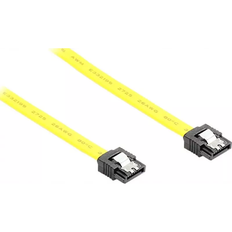 GoodConnections SATA 6 Gb/s kábel s kovovou sponou, 0,70 m, žltý 5047-A07Y
