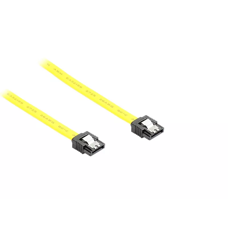 GoodConnections SATA 6 Gb/s kábel s kovovou sponou, 0,70 m, žltý 5047-A07Y