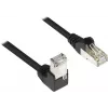 GoodConnections Cat. 5e F/UTP patch kábel, 2m, čierny, 90° na rovný RJ45 805S-020EWI