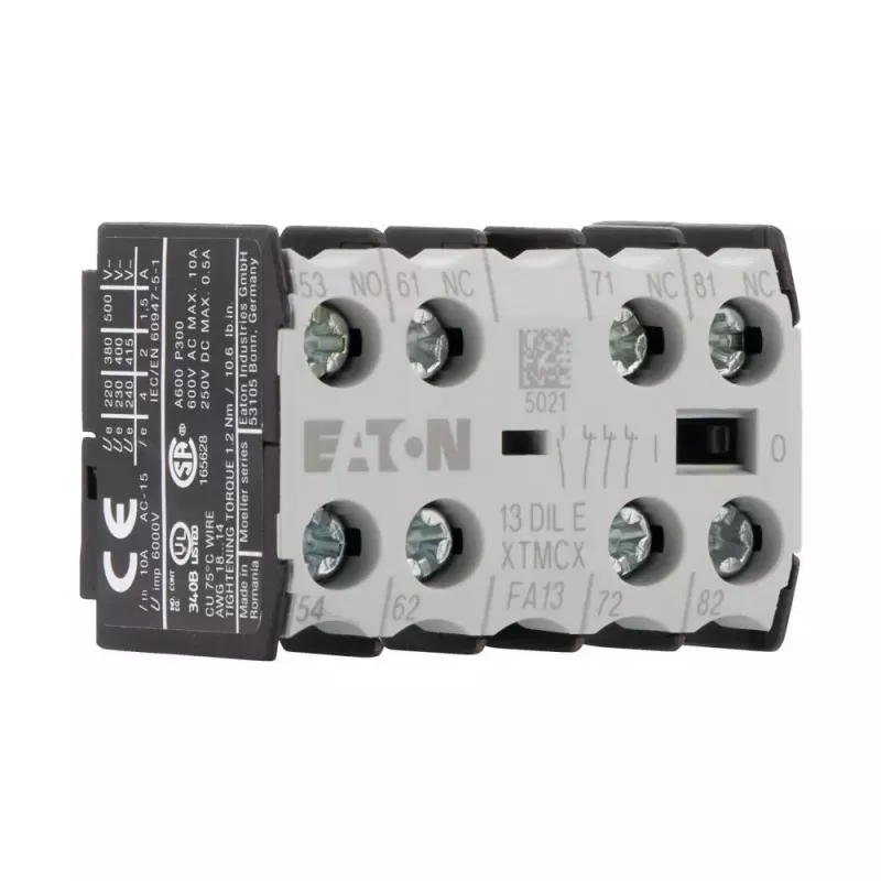 Eaton 13DILE polohový spínač, 1NO+1NC, tlačník, IP65, čierny/biely 002397