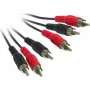 Good Connections AVB-02 3x RCA konektor samec na 3x RCA konektor samec composite video + stereo audio kábel, 2m, čierny