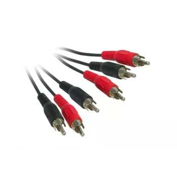 Good Connections AVB-02 3x RCA konektor samec na 3x RCA konektor samec composite video + stereo audio kábel, 2m, čierny