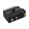 GoodConnections Alcasa 5525-3CU SCART na 3x RCA + S-Video adaptér s prepínačom smeru, čierny