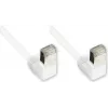 GoodConnections Cat. 5e F/UTP patch kábel, 2m, oba konce 90° zahnuté nadol, biely 805W-020WI