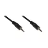 GoodConnections 3,5mm stereo jack kábel 2,5m konektor samec na samec čierny 1970-02
