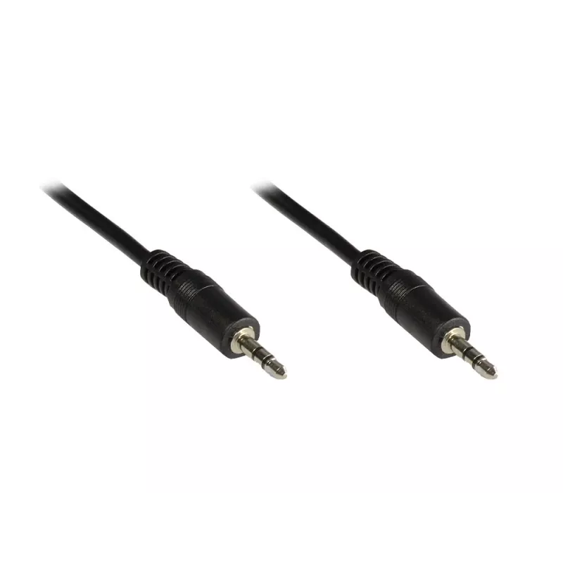 GoodConnections 3,5mm stereo jack kábel 2,5m konektor samec na samec čierny 1970-02