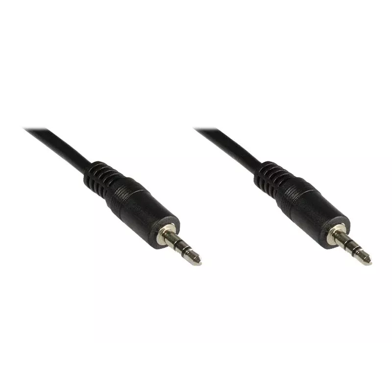 GoodConnections 3,5mm stereo jack kábel 2,5m konektor samec na samec čierny 1970-02