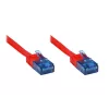 Good Connections Cat.6a U/UTP plochý patch kábel, RJ45, 500 MHz, červená, 3 m 8060-HF030R