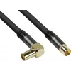 GoodConnections SAT anténny kábel SmartFLEX, uhlový IEC/koaxiálny konektor samec na konektor samica, pozlátený, štvornásobne tienený, 120 dB, čierny, 10 m (GC-M2077)