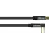 GoodConnections SAT anténny kábel SmartFLEX, uhlový IEC/koaxiálny konektor samec na konektor samica, pozlátený, štvornásobne tienený, 120 dB, čierny, 10 m (GC-M2077)