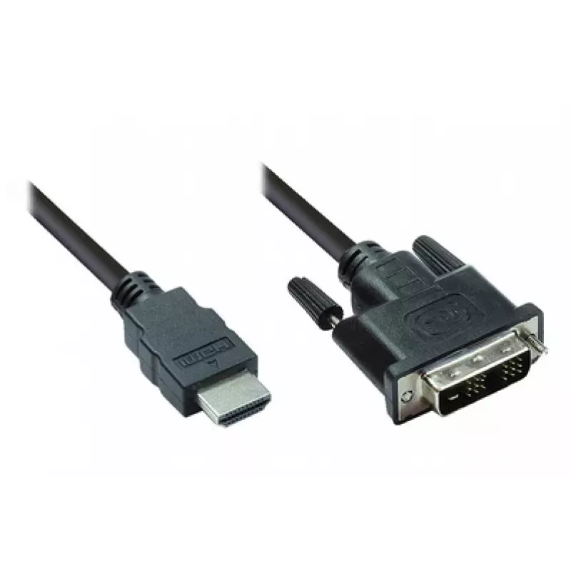 Good Connections HDMI na DVI-D Single Link video kábel 1m čierna 4510-DD1
