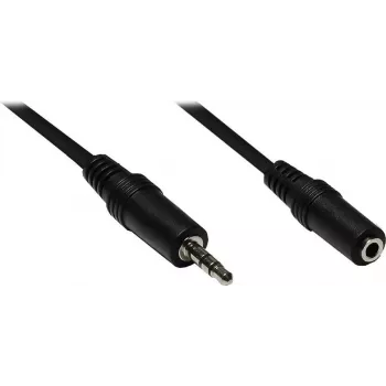 GoodConnections AS-35V3 3,5mm stereo audio predlžovací kábel, konektor samec na konektor samica, 3m, čierna