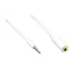 GoodConnections AS-35V4W2 3,5mm 4-pólový audio predlžovací kábel, konektor samec na konektor samica, biela, 2m