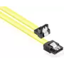 GoodConnections SATA 6 Gb/s kábel s kovovou sponou, uhlový, 0,50 m, žltý 5047-AW05Y