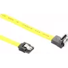 GoodConnections SATA 6 Gb/s kábel s kovovou sponou, uhlový, 0,50 m, žltý 5047-AW05Y