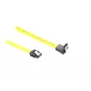 GoodConnections SATA 6 Gb/s kábel s kovovou sponou, uhlový, 0,50 m, žltý 5047-AW05Y